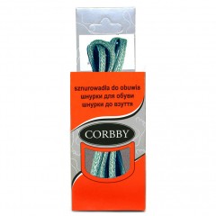 Шнурки для обуви 75см. круглые тонкие с пропиткой (синие) CORBBY арт.corb5116c